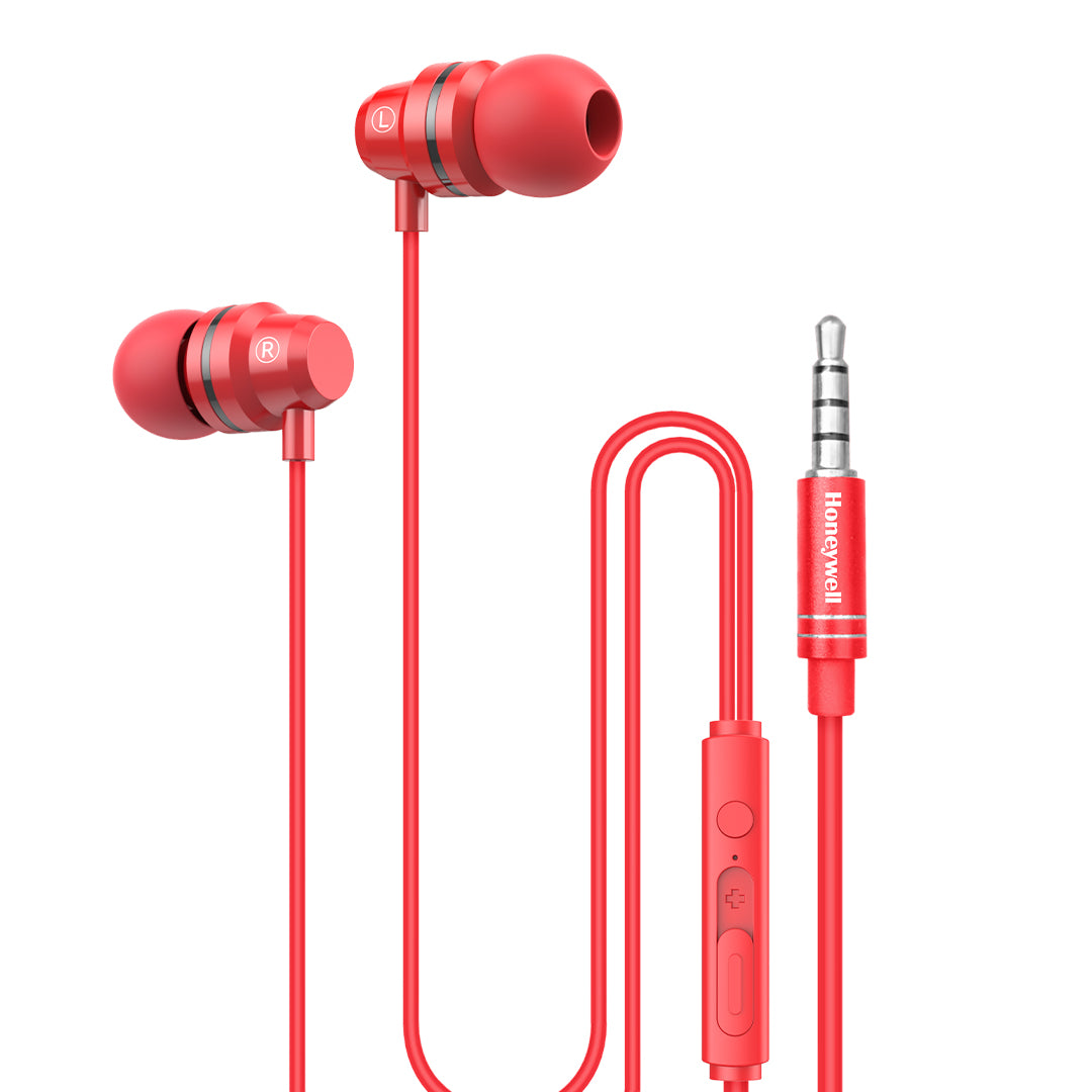Moxie V50 Wired Earphones-Red