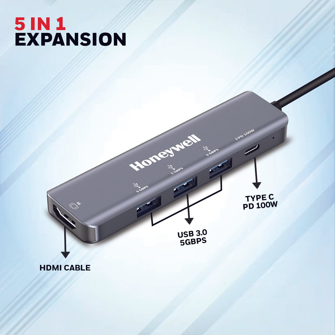 Type C Docking Station – 5-In-1