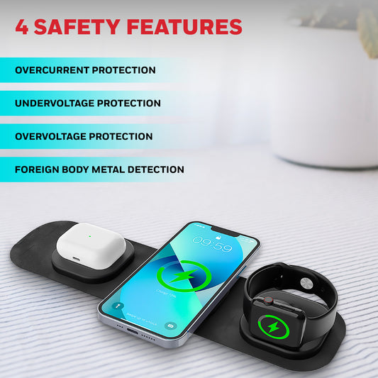 Zest Wireless 3 in 1 Foldable Charger