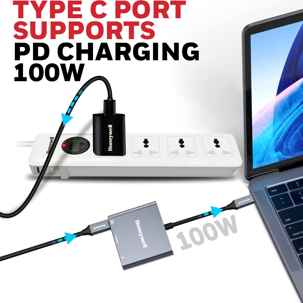 Type C to HDMI with PD Charging and USB 3.0 Adapter