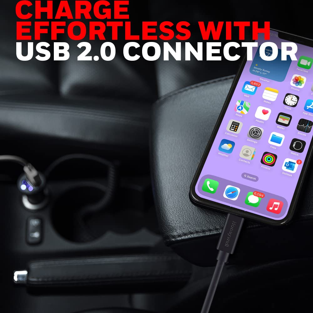 Apple Lightning Sync & Charge Cable 1.2Mtr (Non-Braided) - Black