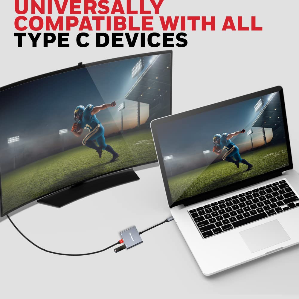 Type C to HDMI with PD Charging and USB 3.0 Adapter