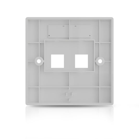 Square Face Plate (86x86) UTP/STP - Dual Port (NS)