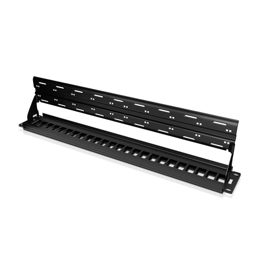 24 Ports Unloaded UTP Patch Panel Compatible with Cat 5e, Cat 6