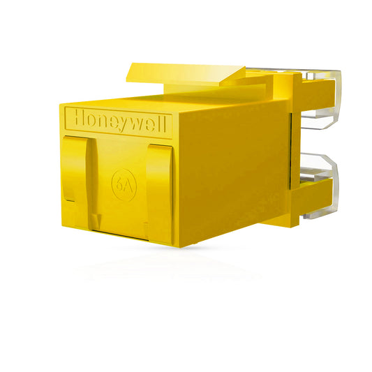 Cat6A UTP Keystone Jack Shuttered YELLOW