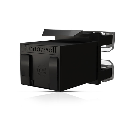 Cat6A UTP Keystone Jack Shuttered BLACK