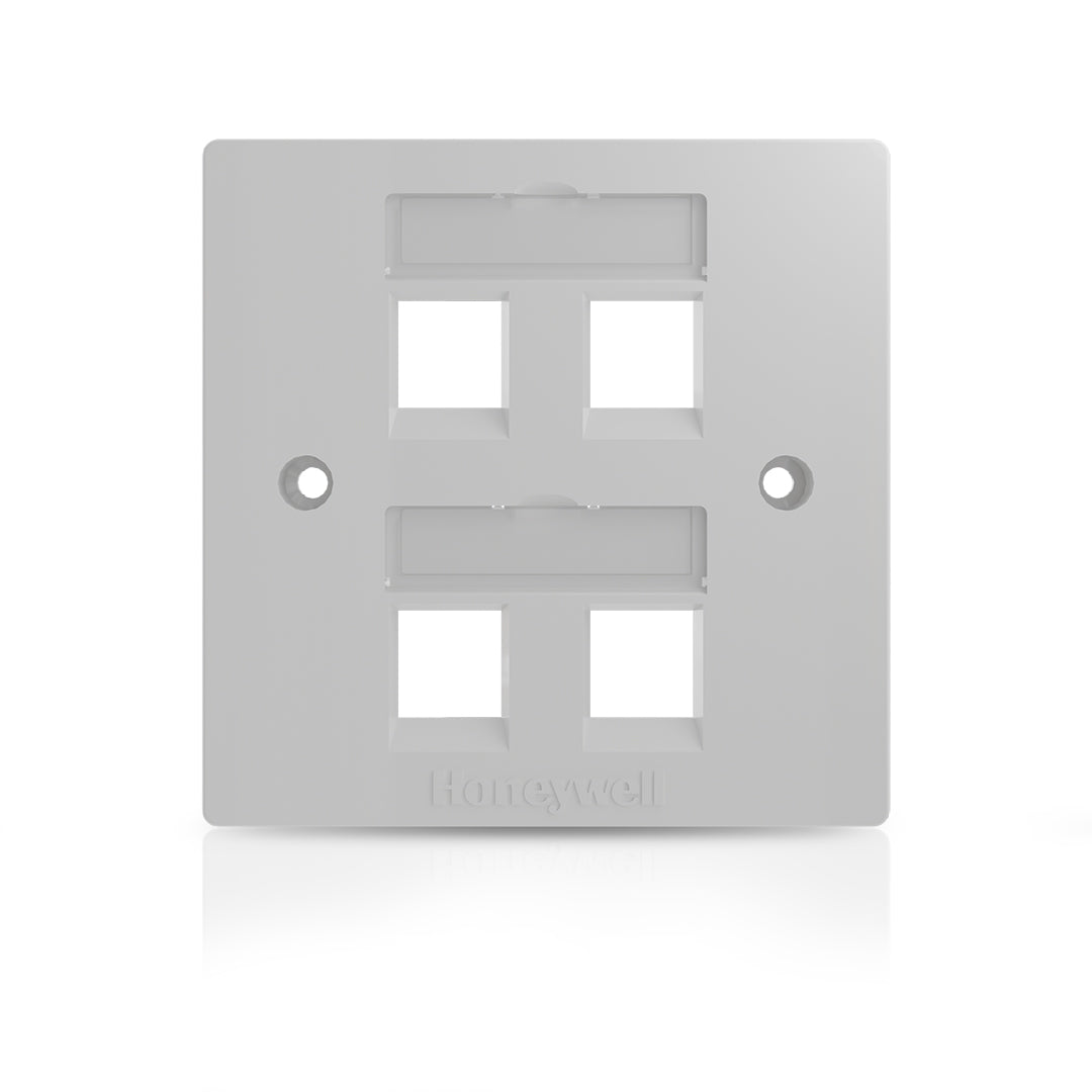 Square Face Plate (86x86) UTP/STP - Quad Port (NS)