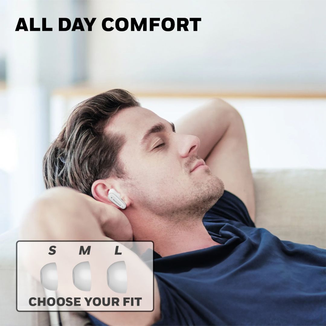 Moxie V1100 Truly Wireless Earbuds-White