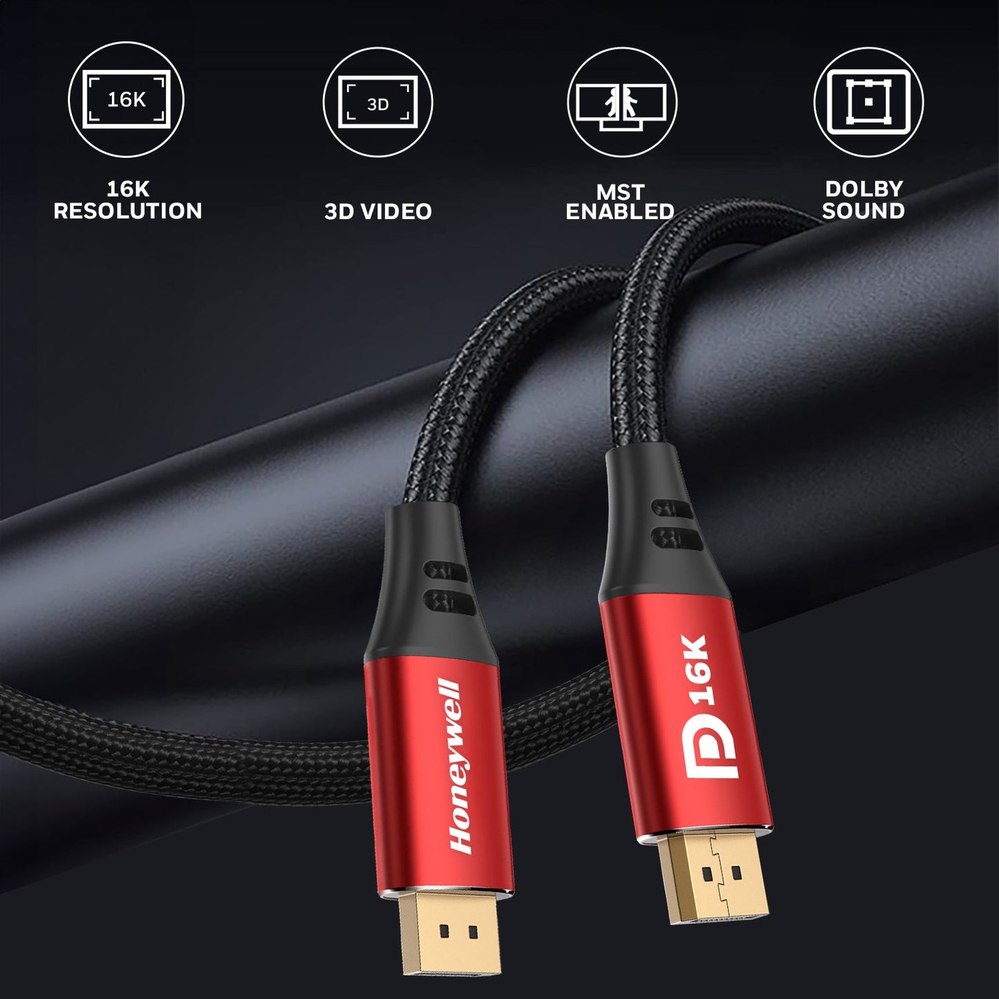 Display Port to Display Port 2.1 Cable- 2 Meter