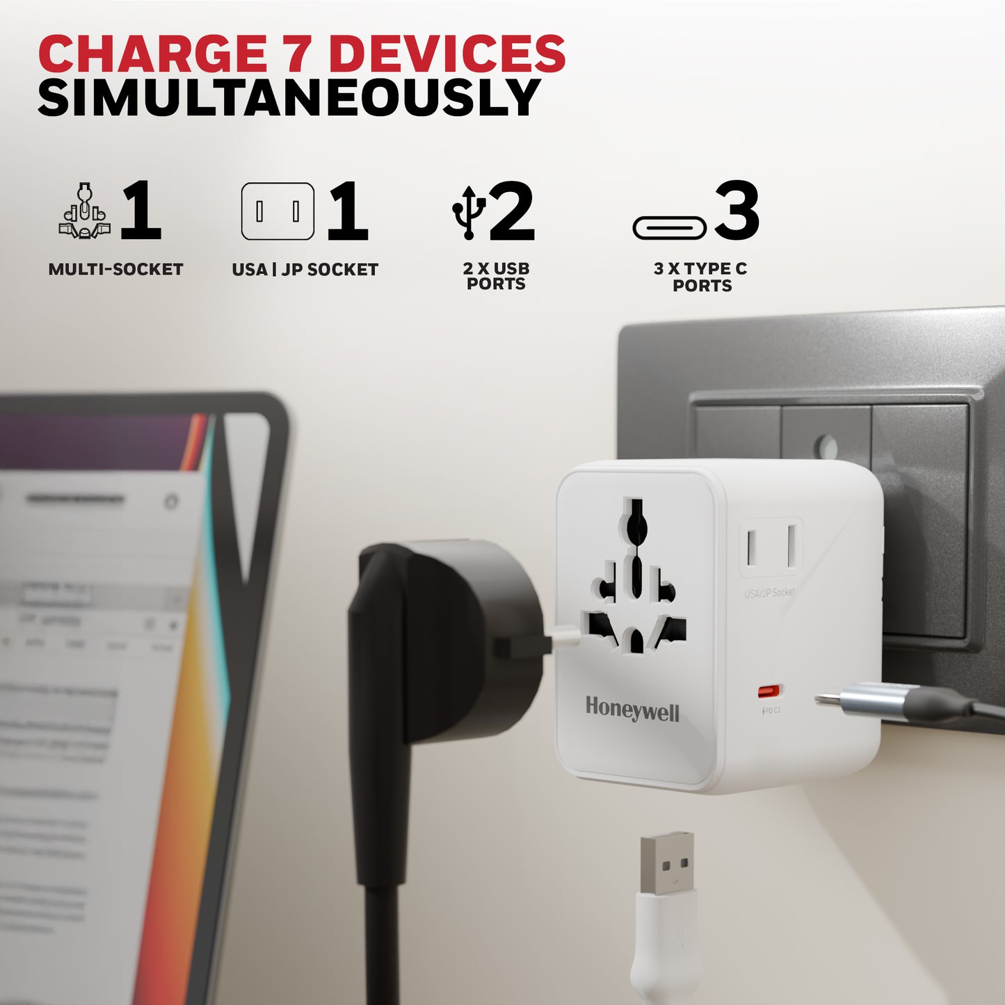 World Travel Adapter - 70W