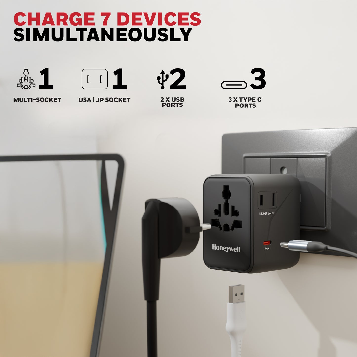 World Travel Adapter - 70W