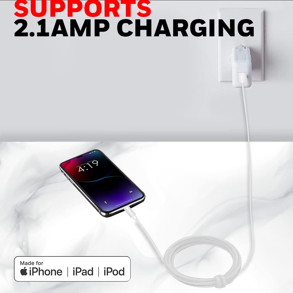 Apple Lightning Sync & Charge Cable 1.2Mtr (Non-Braided) - White