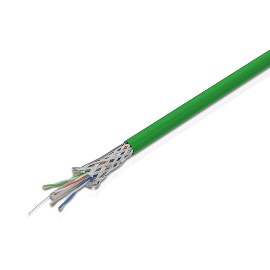 Cat 6 SFTP 4P Solid Cable True 23 AWG LSZH CM Green 305 Mtrs