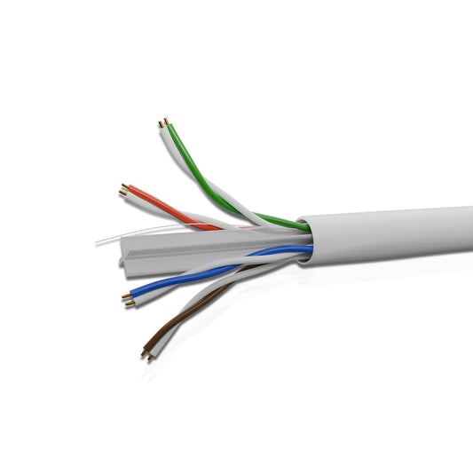 Cat 6 UTP 4P Solid Cable 24AWG LSZH CM Grey 305 Mtrs