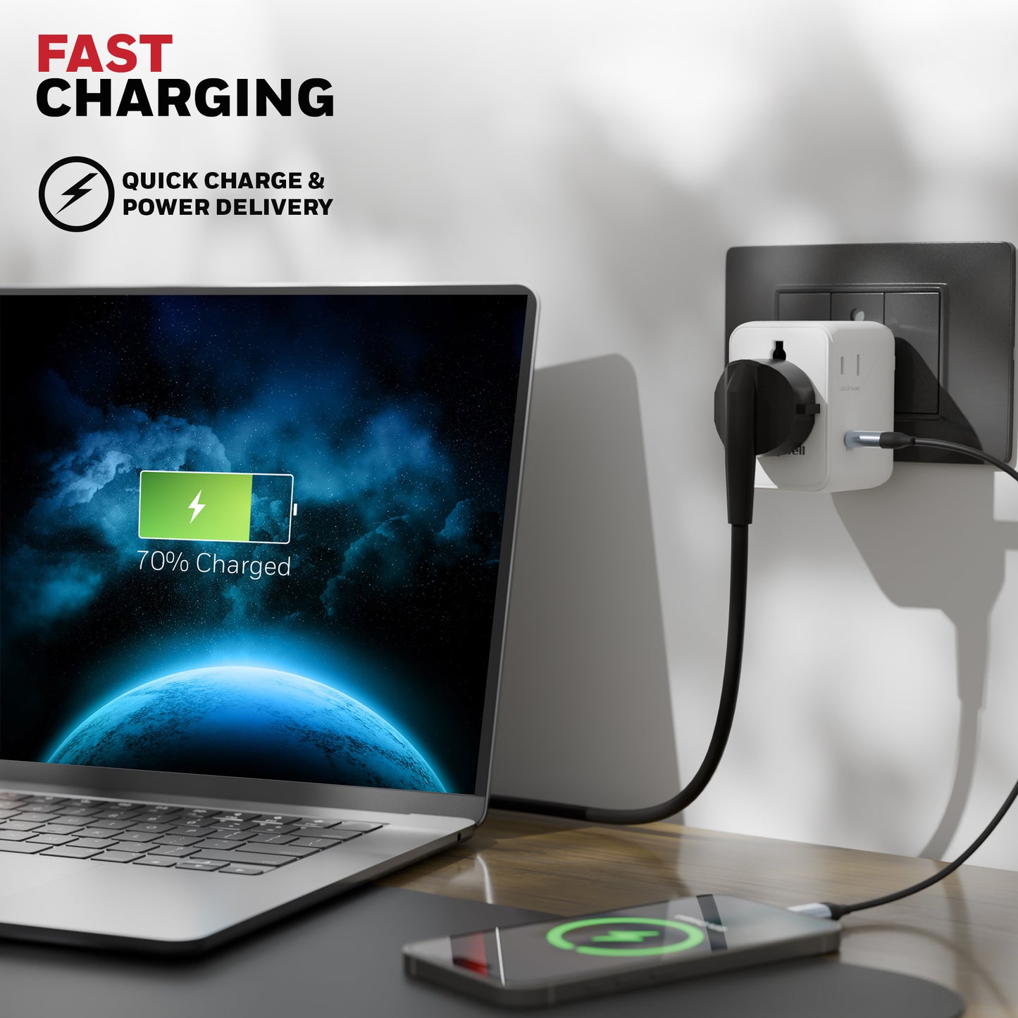 World Travel Adapter - 70W