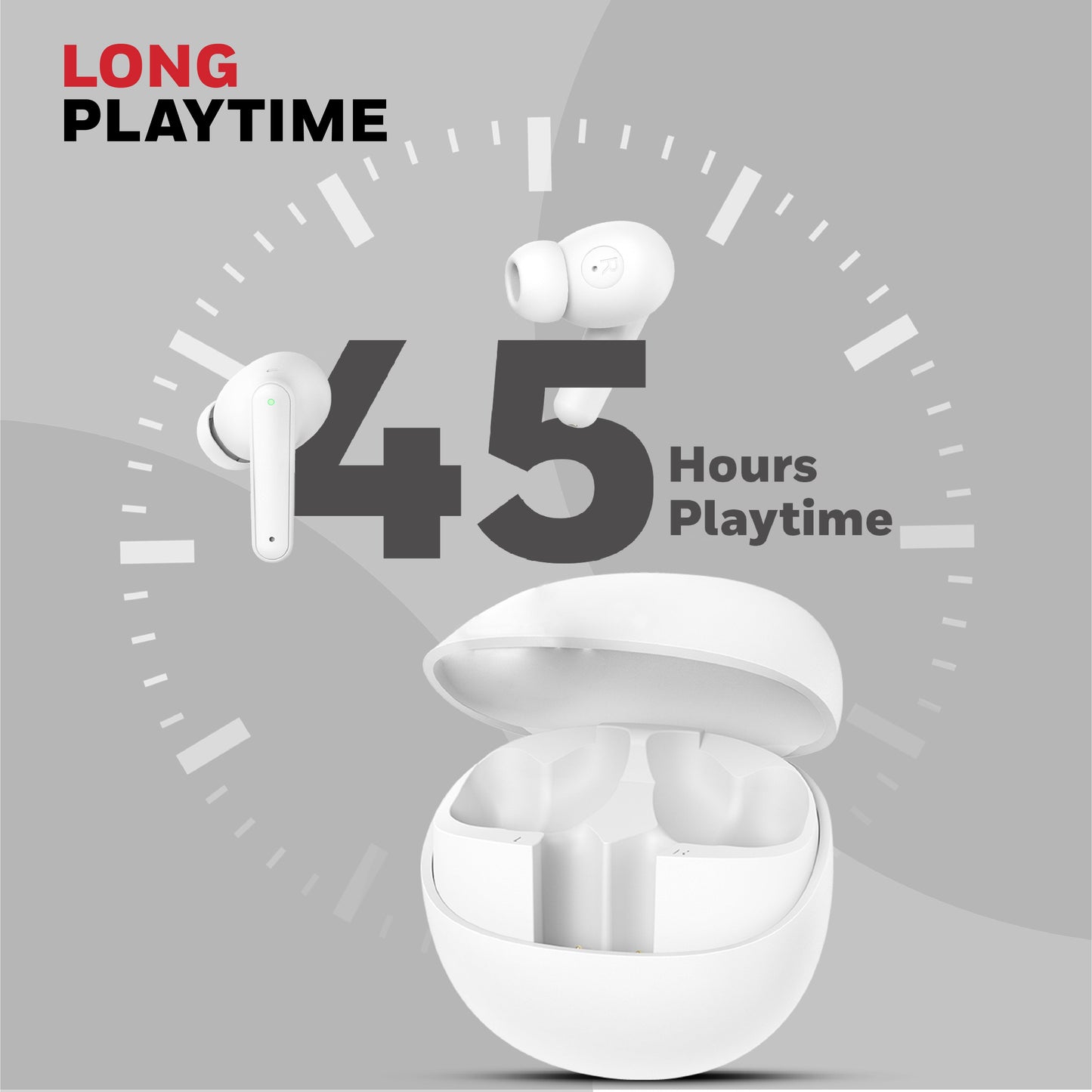 Moxie V1400 Truly Wireless Earbuds-White