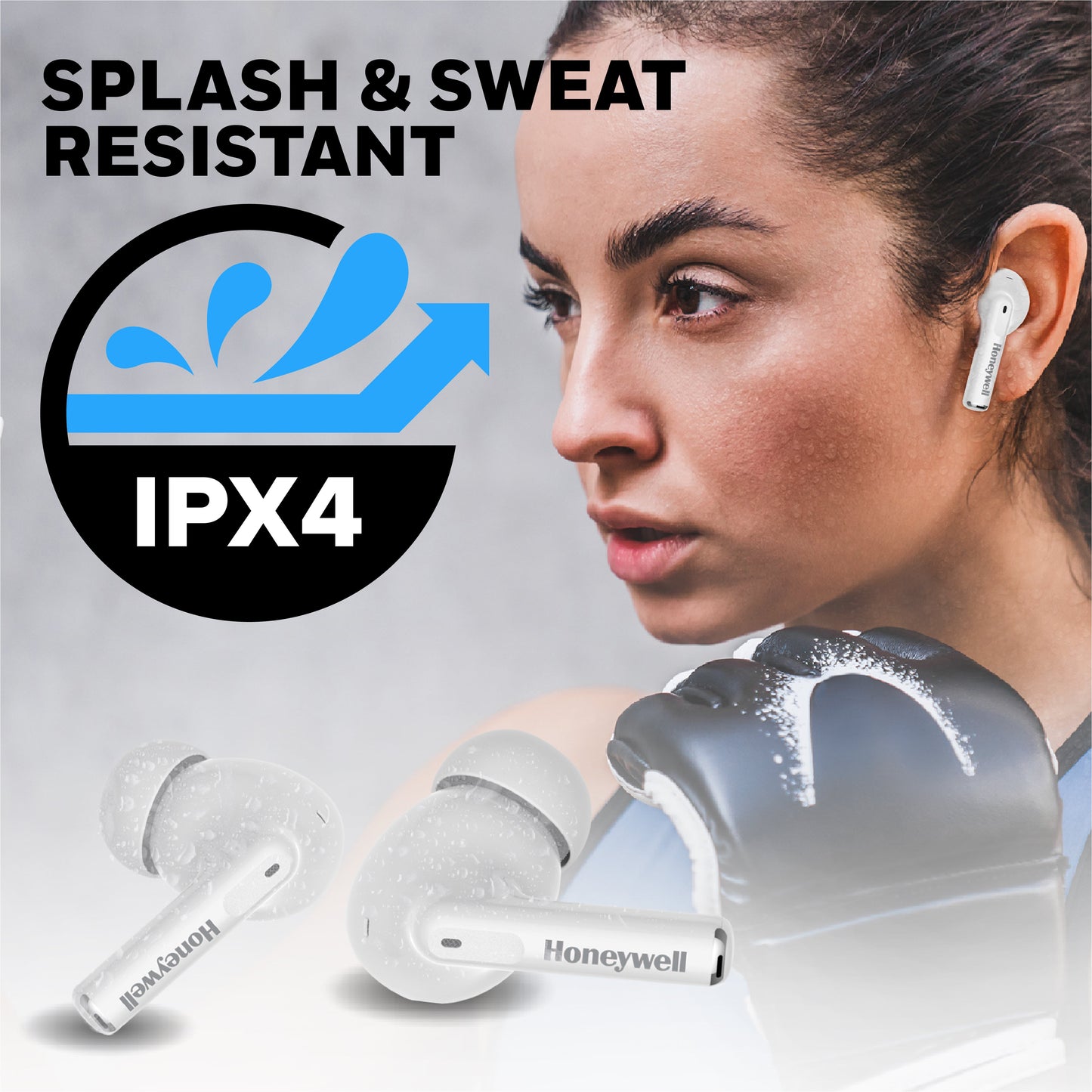 Moxie V1200 Truly Wireless Earbuds-White