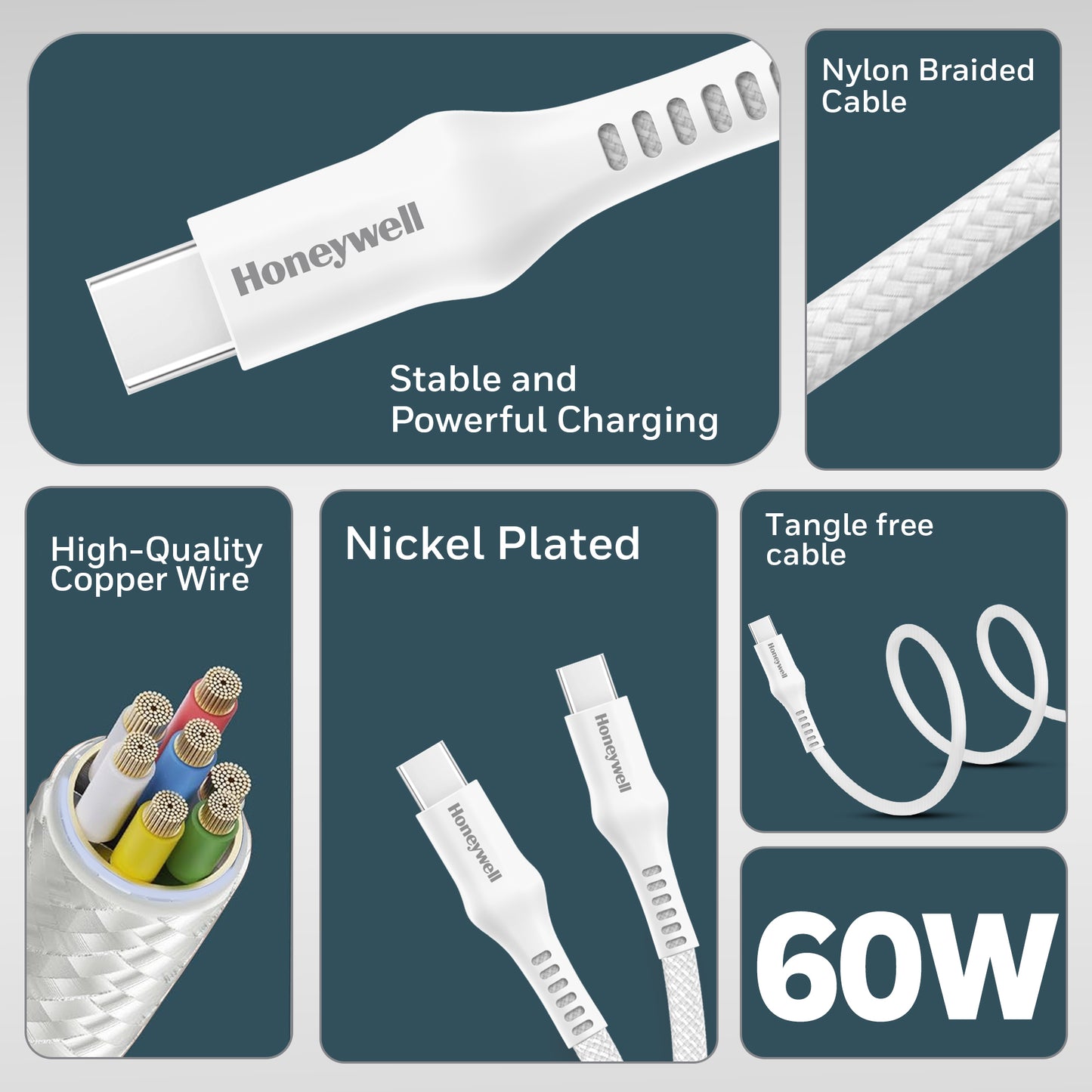 Type C to Type C cable 1.2 Meter - White