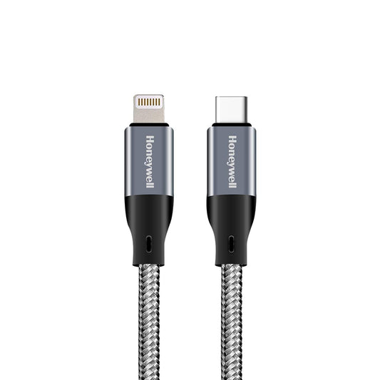 Type C to Lightning cable 1.2mtr - (Braided) - Grey