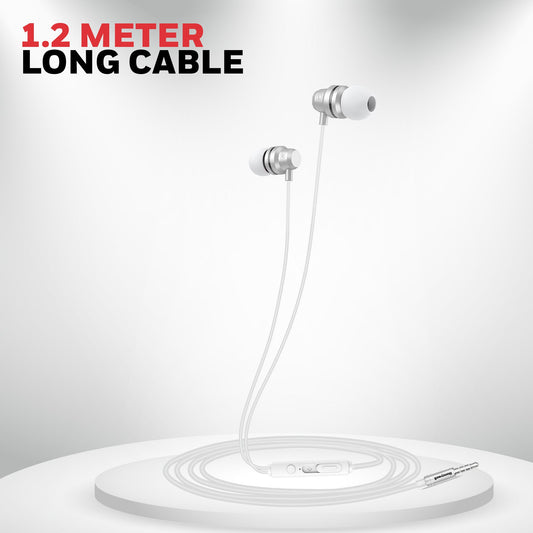 Moxie V50 Wired Earphones-White