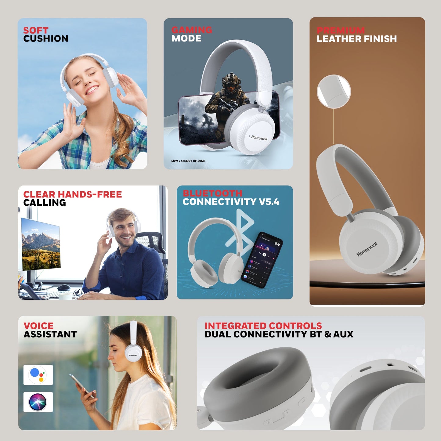Moxie V20 Bluetooth Headphone-White
