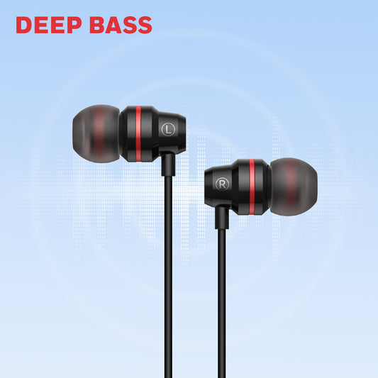 Moxie V50 Wired Earphone- Black