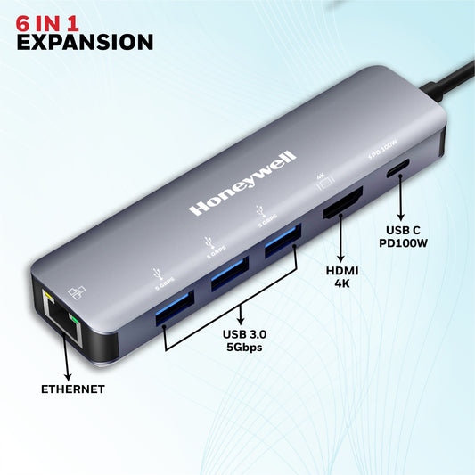Type C Docking Station - 6 in 1