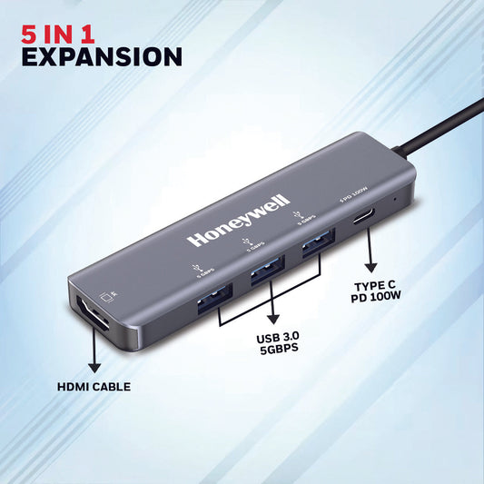 Type C Docking Station –  5-In-1
