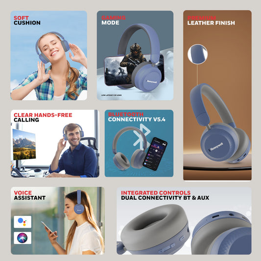 Moxie V20 Bluetooth Headphone-Blue
