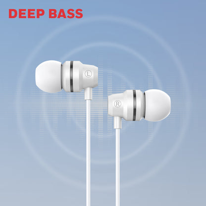 Suono P60 Wired Earphones-White