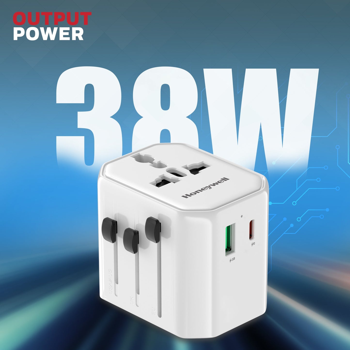 Universal World Travel Adapter - 38W(White)