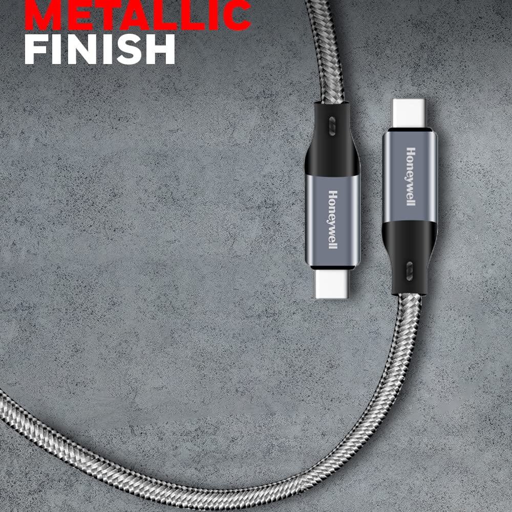 Type C to Type C USB 3.1 cable 1.2mtr - (Braided) - Grey