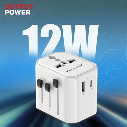 Universal World Travel Adapter - 12W(White)