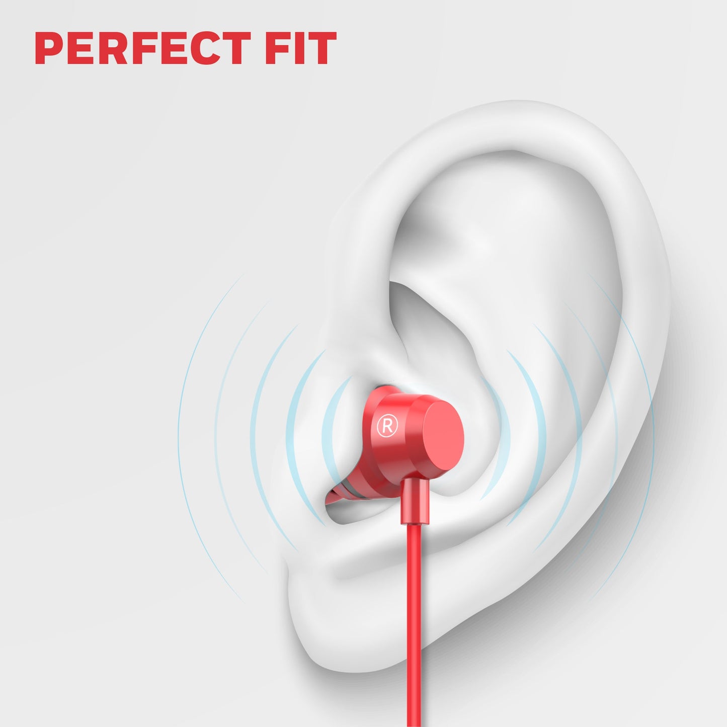 Moxie V50 Wired Earphones-Red