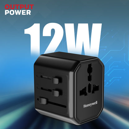 Universal World Travel Adapter - 12W(Black)