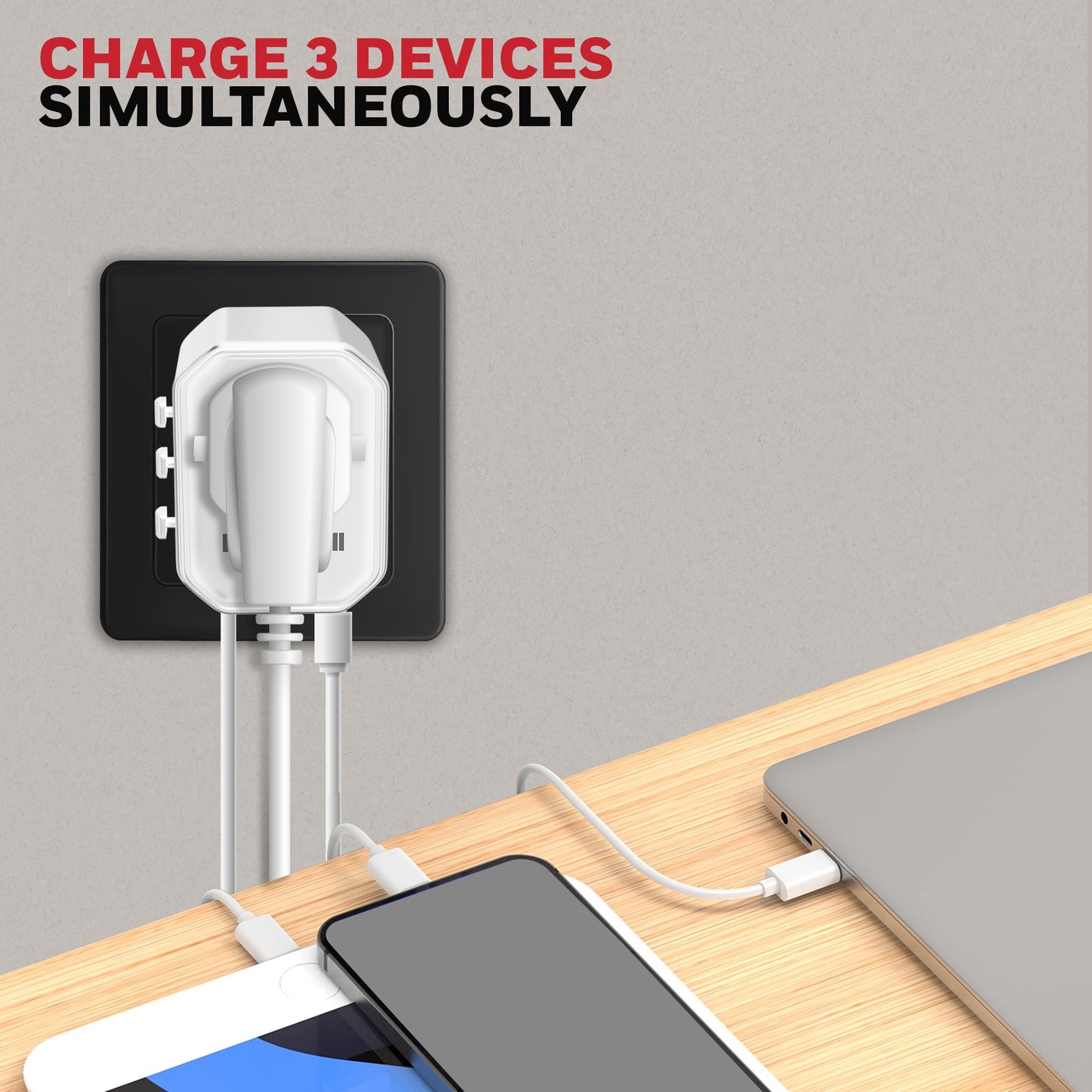 Universal World Travel Adapter - 12W(White)
