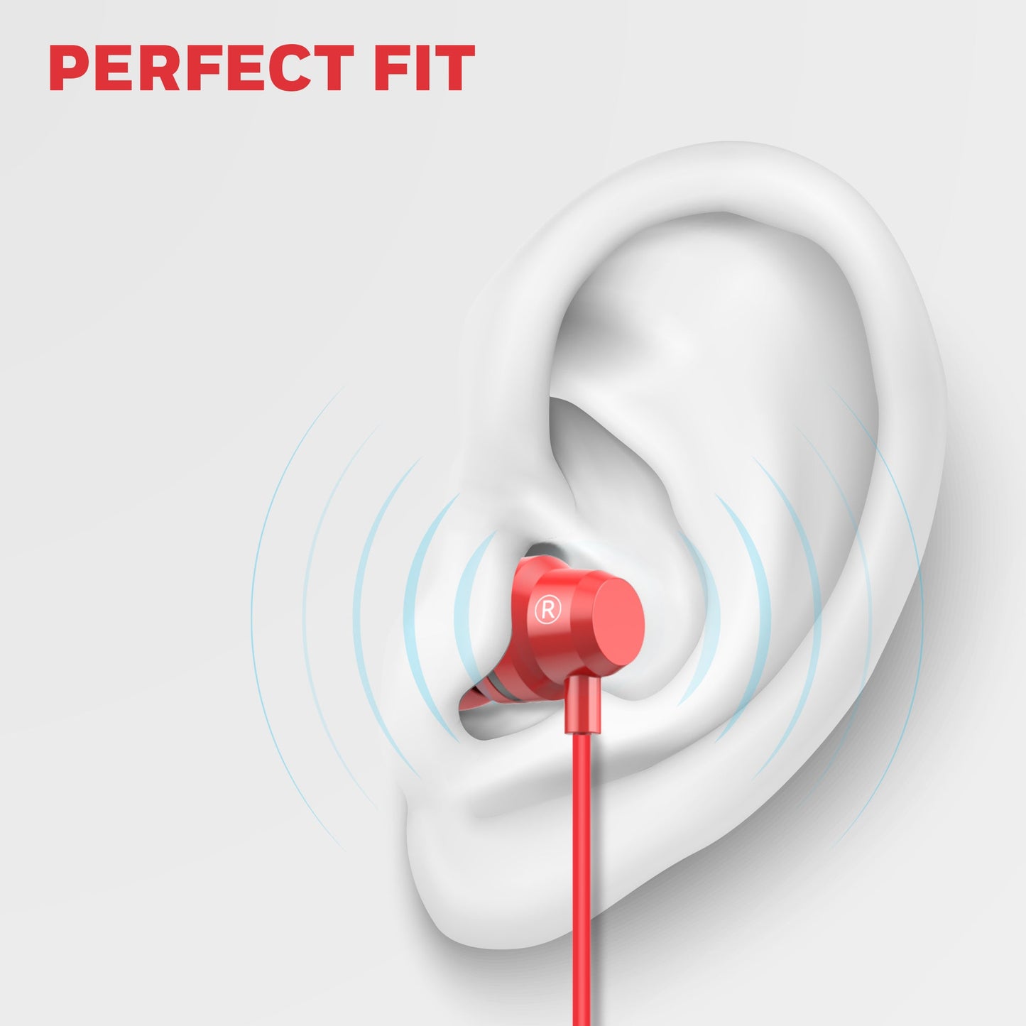Suono P60 Wired Earphones-Red