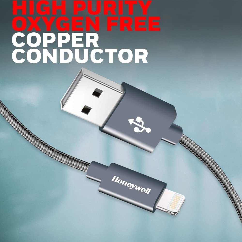 Apple Lightning Sync & Charge Cable 1.2 Mtr (Braided) - Grey