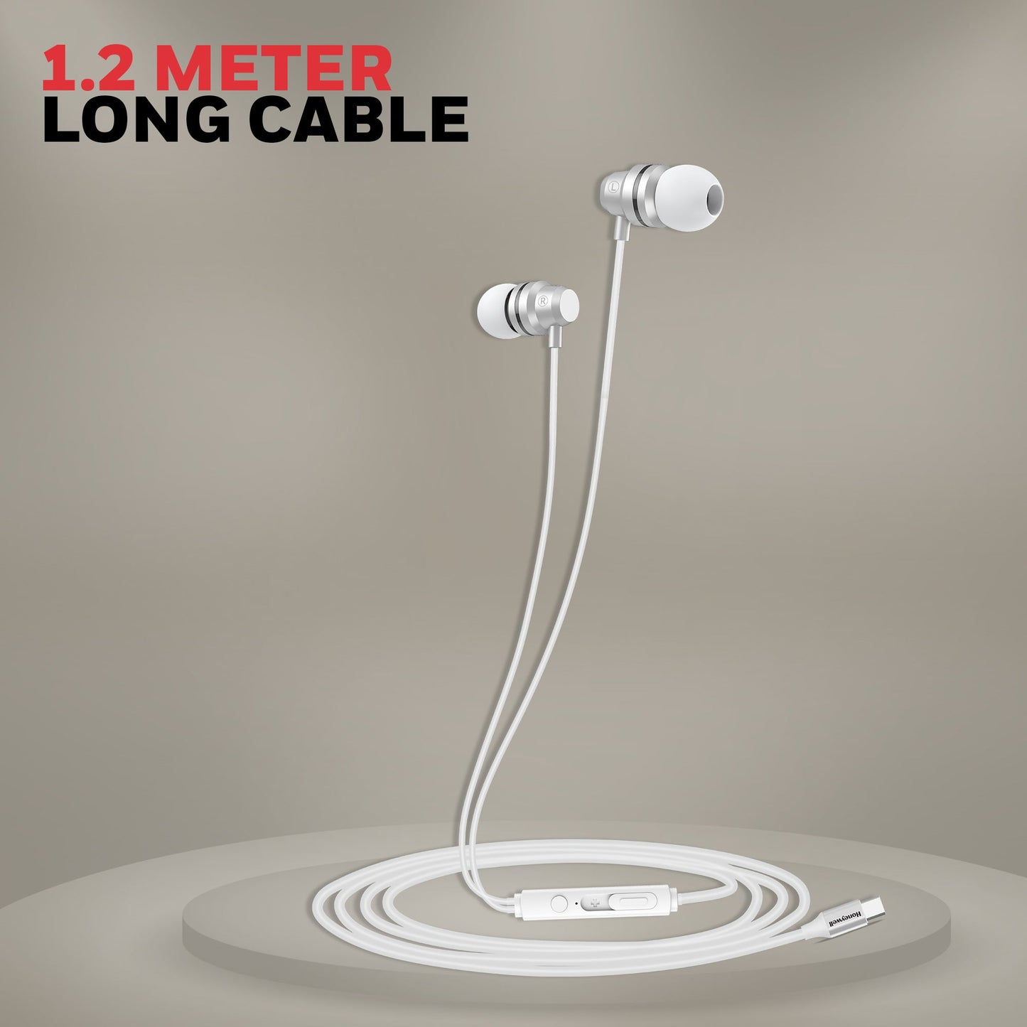 Suono P60 Wired Earphones-White
