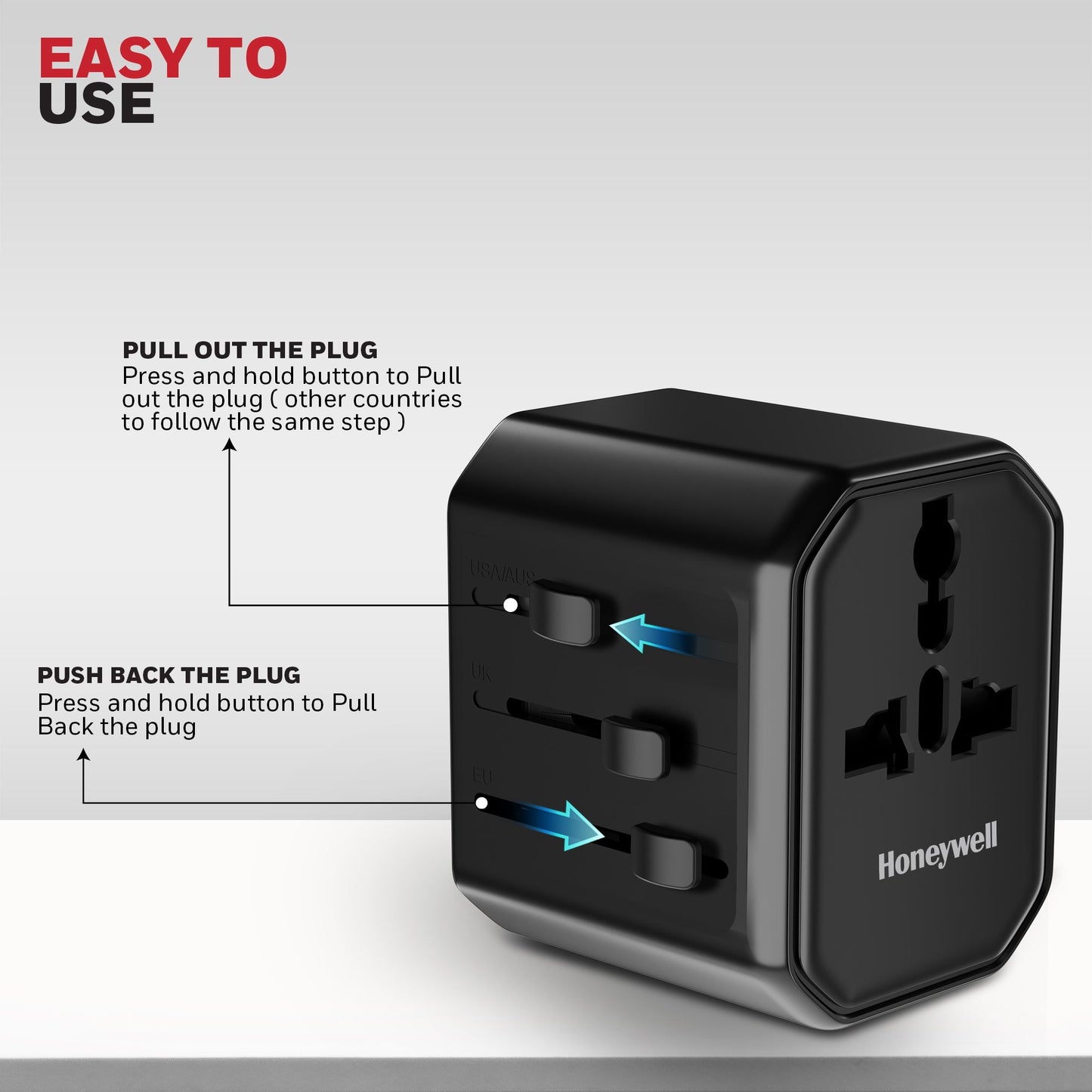 Universal World Travel Adapter - 12W(Black)