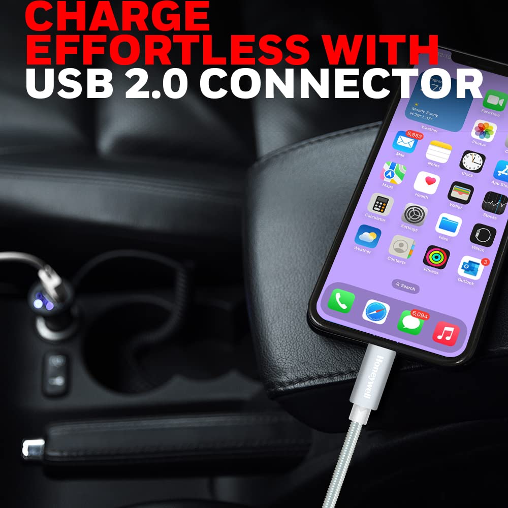 Apple Lightning Sync & Charge Cable 1.2 Mtr (Braided) - Silver