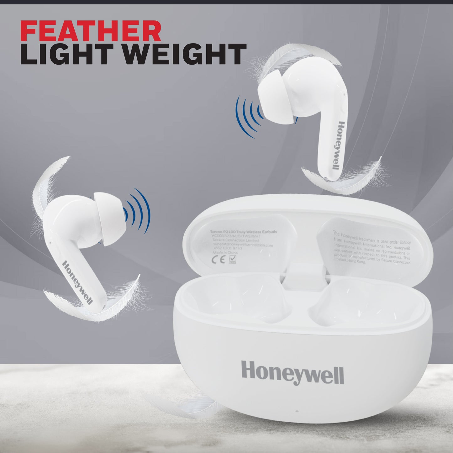 Suono P2100 Truly Wireless Earbuds-White