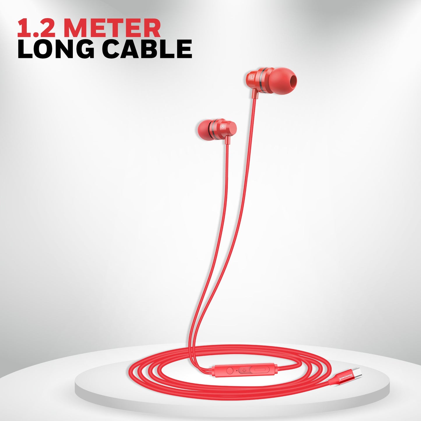 Suono P60 Wired Earphones-Red