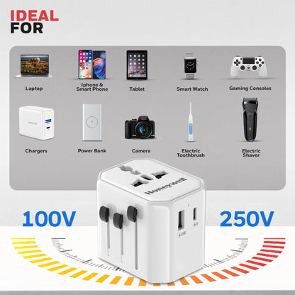 Universal World Travel Adapter - 12W(White)