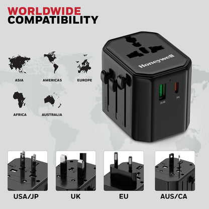 Universal World Travel Adapter - 38W(Black)