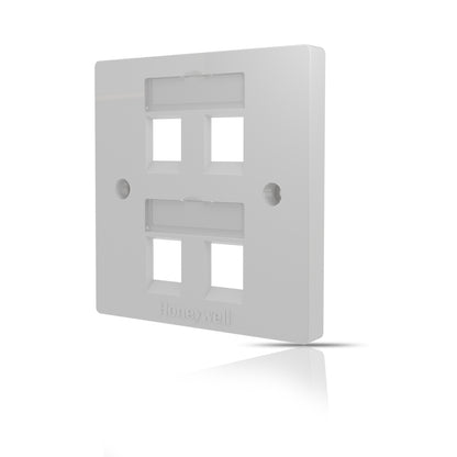 Square Face Plate (86x86) UTP/STP - Quad Port (NS)