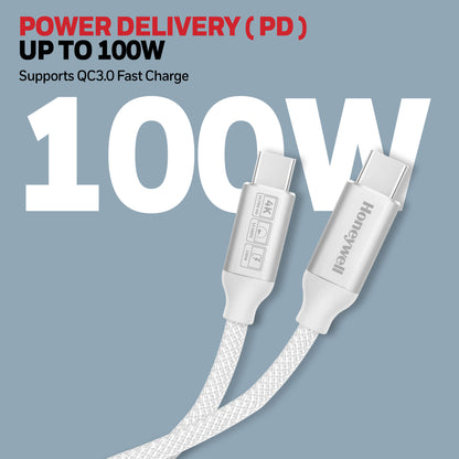 Type C to Type C USB 3.1 cable 1.2 Meter - White
