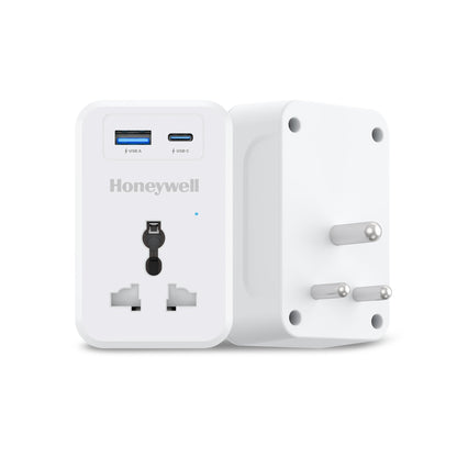 1 Outlet Surge Cube with 1xType C with PD & 1xUSB - White