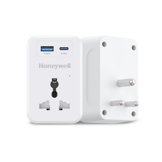 1 Outlet Surge Cube with 1xType C with PD & 1xUSB - White