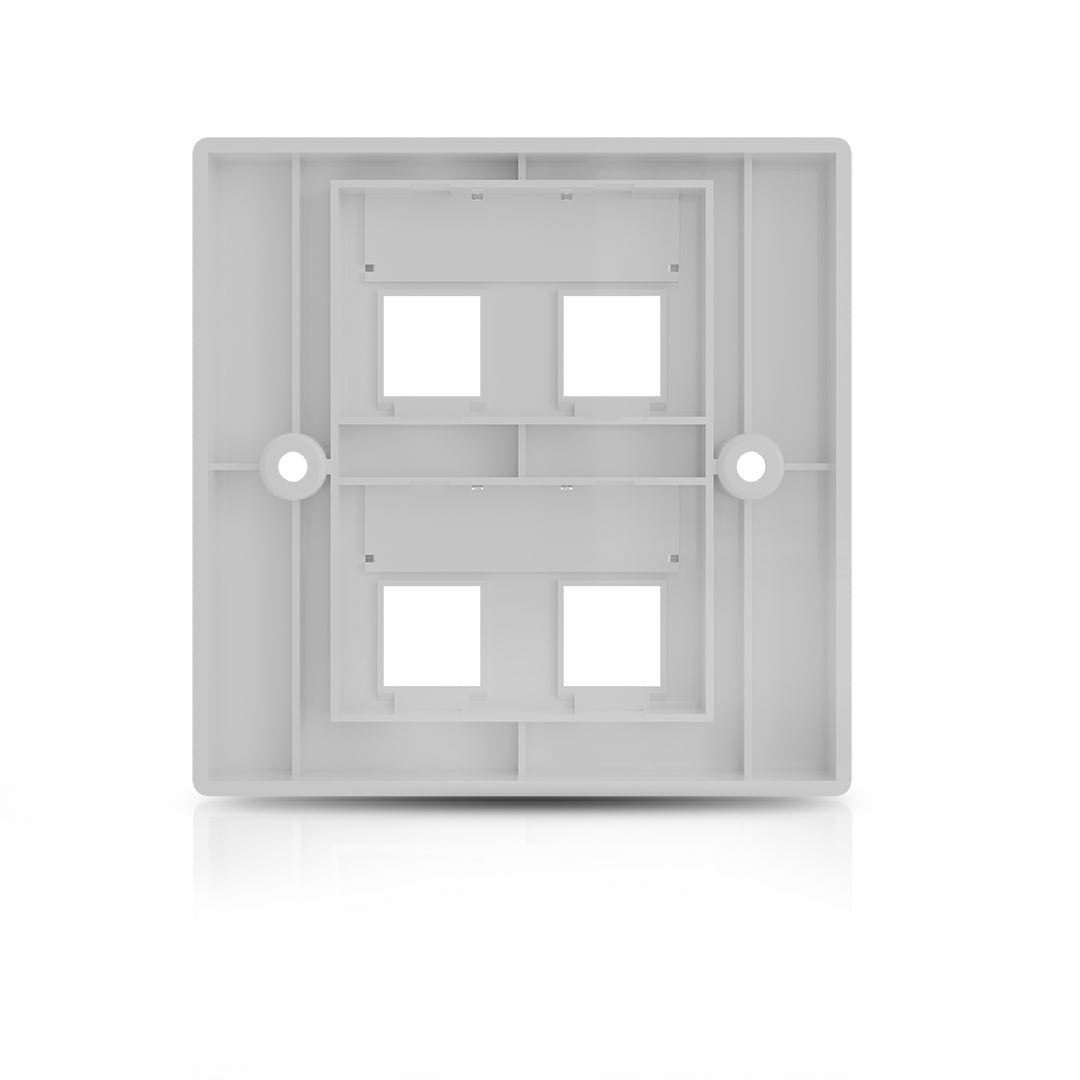 Square Face Plate (86x86) UTP/STP - Quad Port (NS)